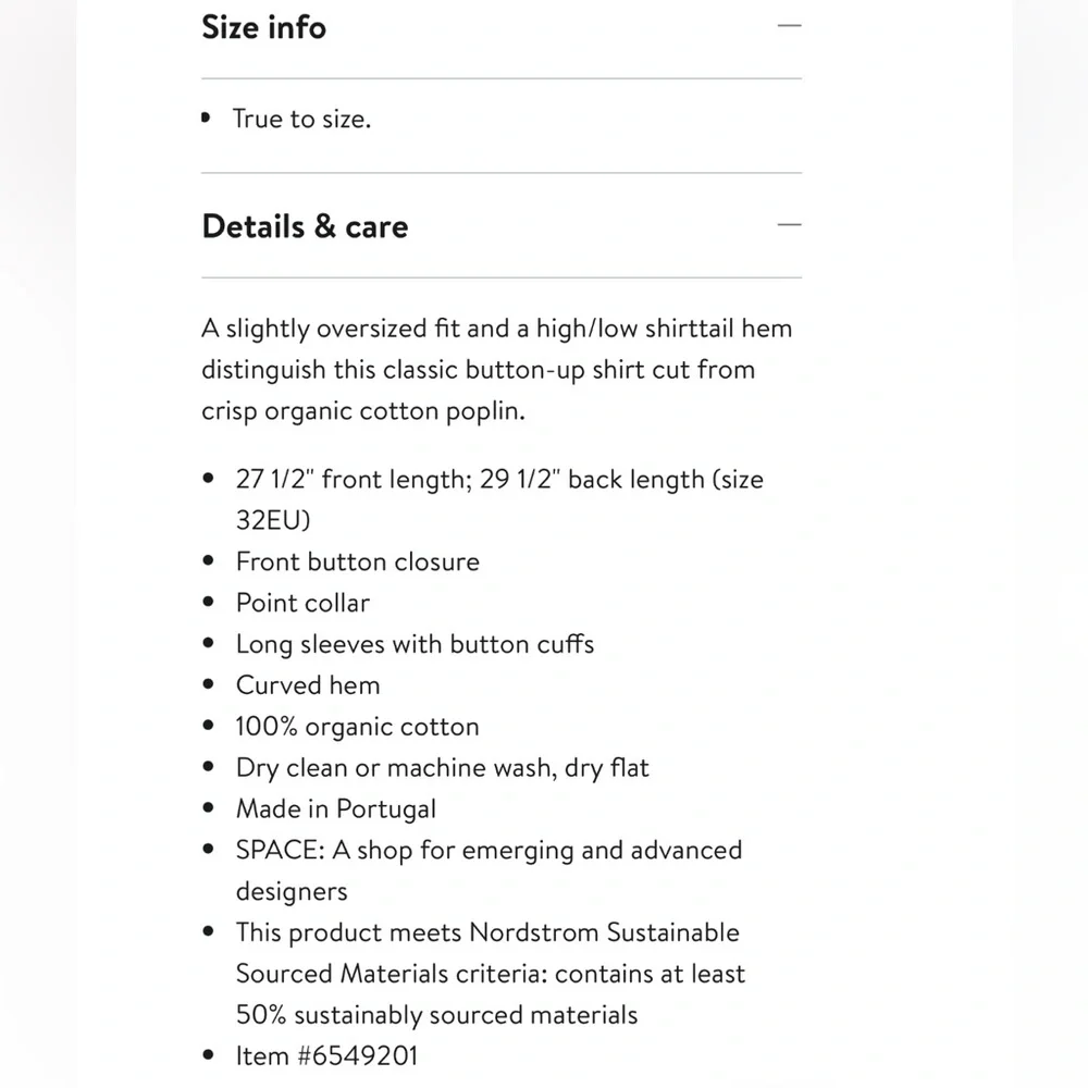 NWT TOTÊME Signature Organic Cotton Poplin Button-Up Shirt - Picture 7 of 14